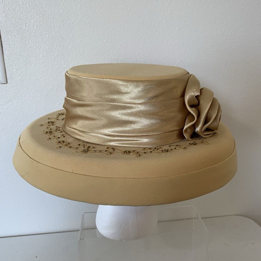 G.O.S.P.E.L. Women’s Wide Brim Church Hat – Kentucky Derby - Dressy Formal Y2K